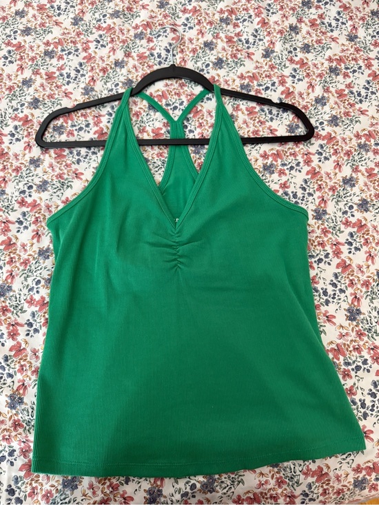 Old Navy Tops - Old Navy Green Ribbed V-Neck Halter Muscle Tee